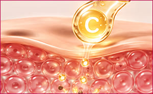 Active Vitamin C reaching skin