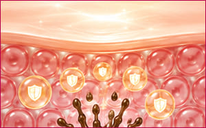 Vitamin C calming stuck pigment cells