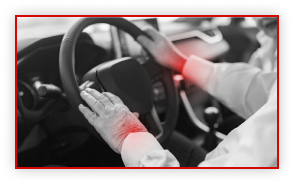 Gripping the steering wheel